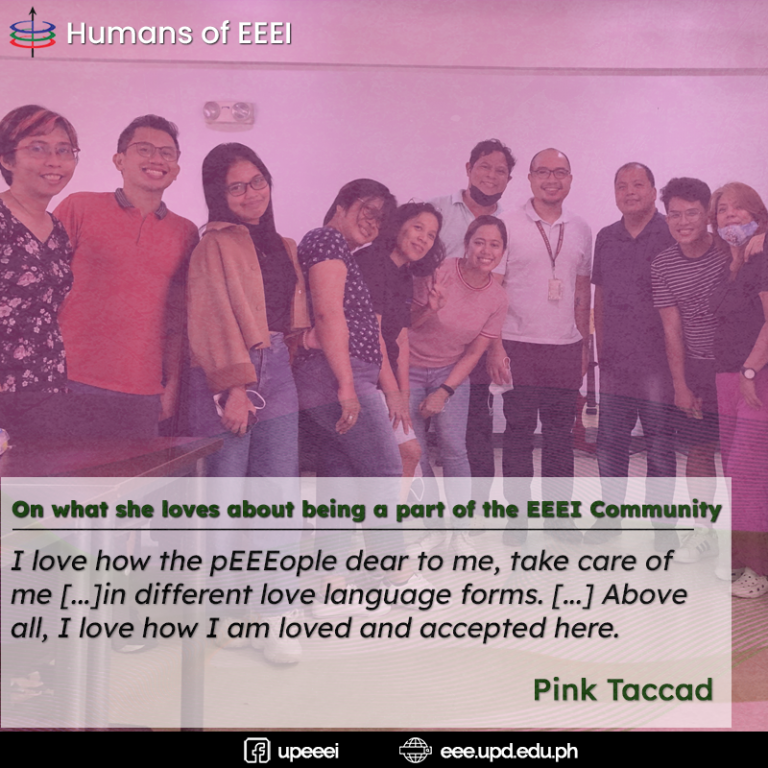 [Humans of EEEI] Kimberly Pink Taccad – Electrical and Electronics ...